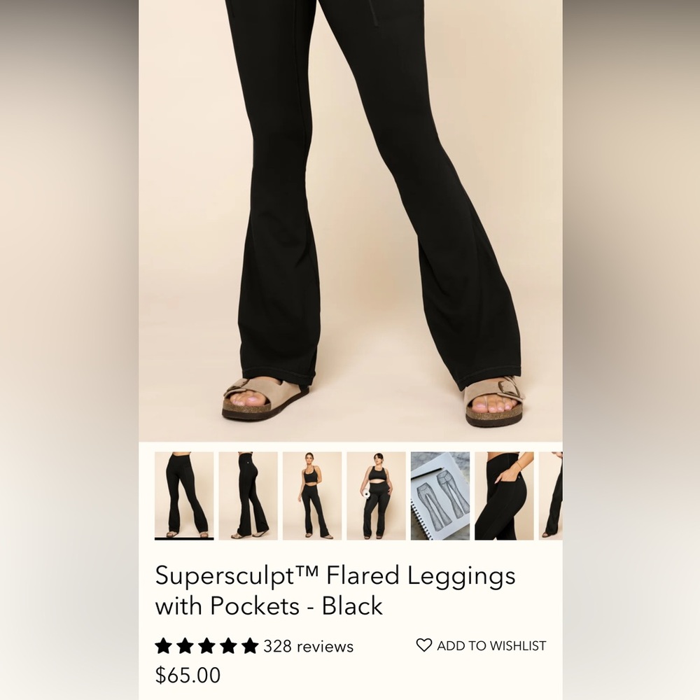 Popflex Active size 1X Exquisite 31’’ Flared Leggings with Pockets